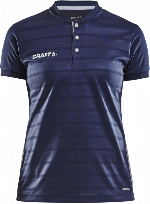 Craft - Pro Control Button Jersey Dame - Navy blå & hvid