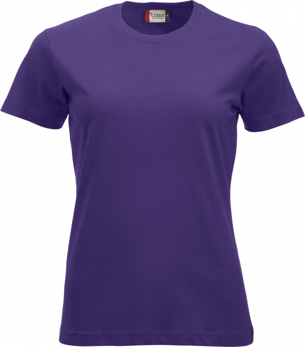 Clique - Klassisk Bomulds T-Shirt Dame - Strong Purple